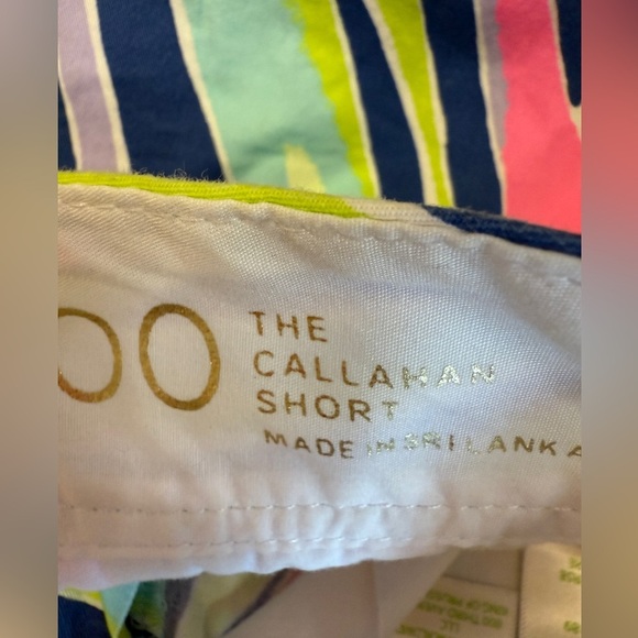 Lilly Pulitzer Callahan Shorts Size 00 Palm Reader Print EUC - Picture 3 of 6